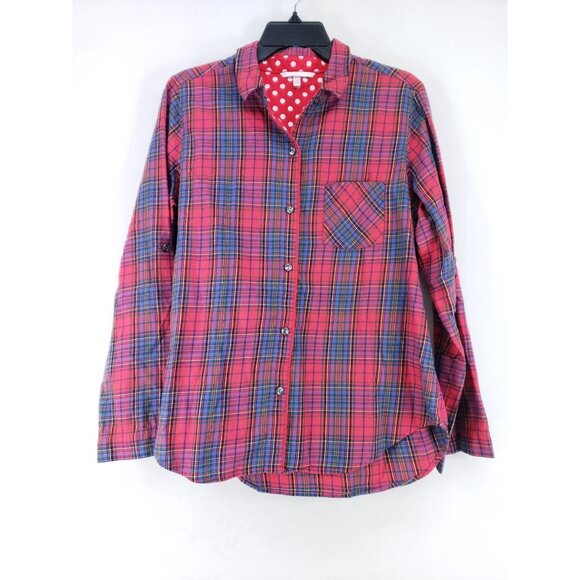 Victoria's Secret Flannel Pajama Set Women's Size Medium Red Plaid - Picture 1 of 10